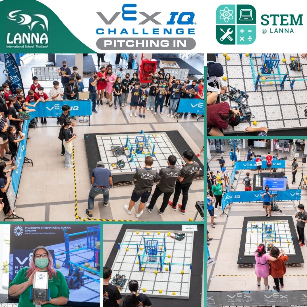 LannaSchool's tweet photo. LANNA's own STEM Coordinator Ms. Ashley was invited to judge the VEX IQ National Robotics Competition at St. Andrew's International School in Bangkok. Ms. Ashley has gained knowledge and made connections to VEX schools in Thailand in support of LANNA's Robotics Program. https://t.co/M8oRZmzCp9