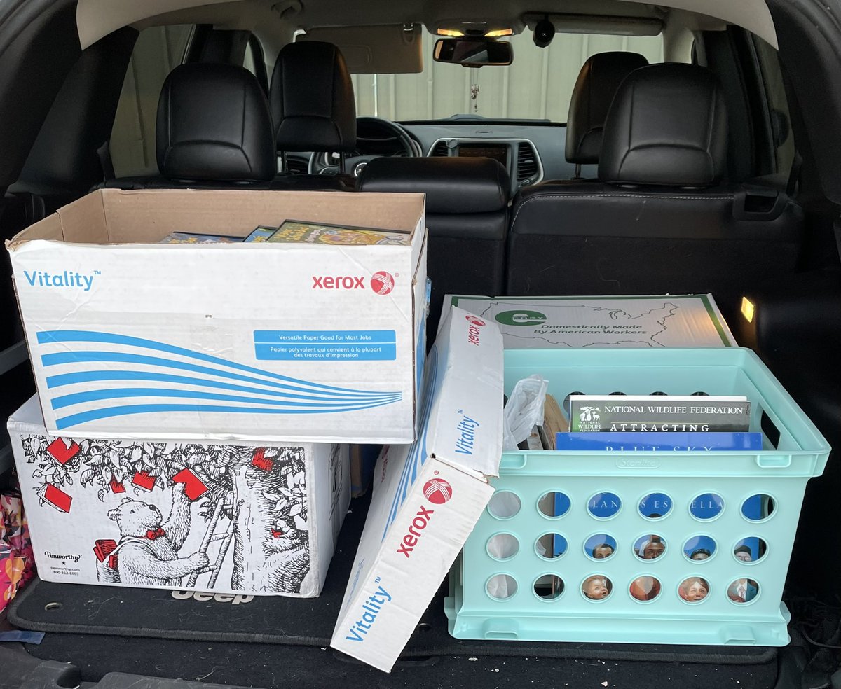 My students and coworkers donated books to the Miller School District. I got to deliver 4 large boxes of books to them today. Thank you, McCook for donating! #alwaysarustler #mcmcougars #kindnessweek