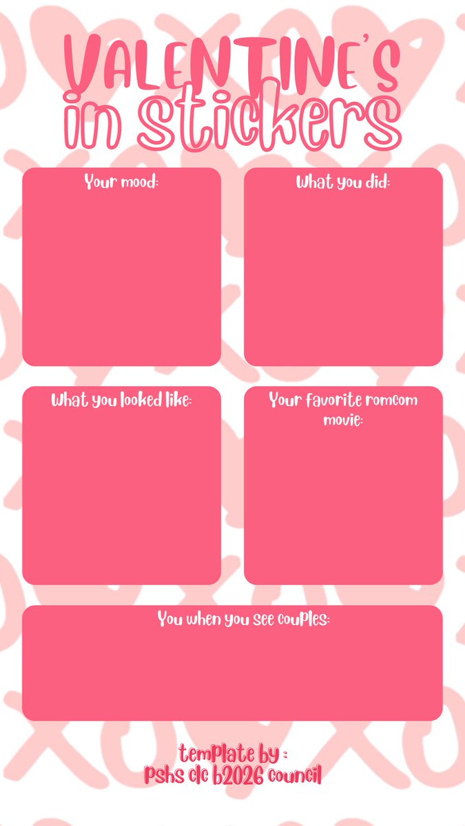 ALYAPOSA2026's tweet photo. Who needs a Valentine when you have the B2026 council? 😏

Here are templates you can use to get in the Valentine's spirit! We'd love to see you use them! Feel free to post your sheets in the comments, quote retweets, or even on your stories. 😍 https://t.co/1FlOHyyNbi