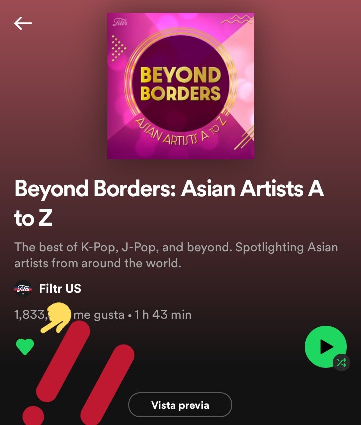 bxyeolse's tweet photo. — Al parecer la playlist que una vez fue "BTS PARTY" ahora será una playlist para asiáticos 🌎

A pesar de haber cambiado el titulo y descripción, mantiene los "💚" de ARMY, quiten su like, no dejemos que se queden con el esfuerzo de los chicos.

[https://t.co/Pg2ikKAEu2] https://t.co/oPWPEpfxUs