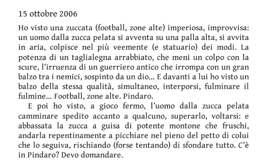 MiraPossibile's tweet photo. #Spor, con l'introduzione di Francesca Caputo, "Pindaro e zuccate. Lo stile dello sport in #Meneghello".
Fulminare il fulmine (outshare the lightning, Shakespeare, Antonio e Cleopatra): finale mondiale di calcio Italia-Francia, zucche & #epinici ("Football, zone alte. #Pindaro"). https://t.co/Ogd8jqMPSH