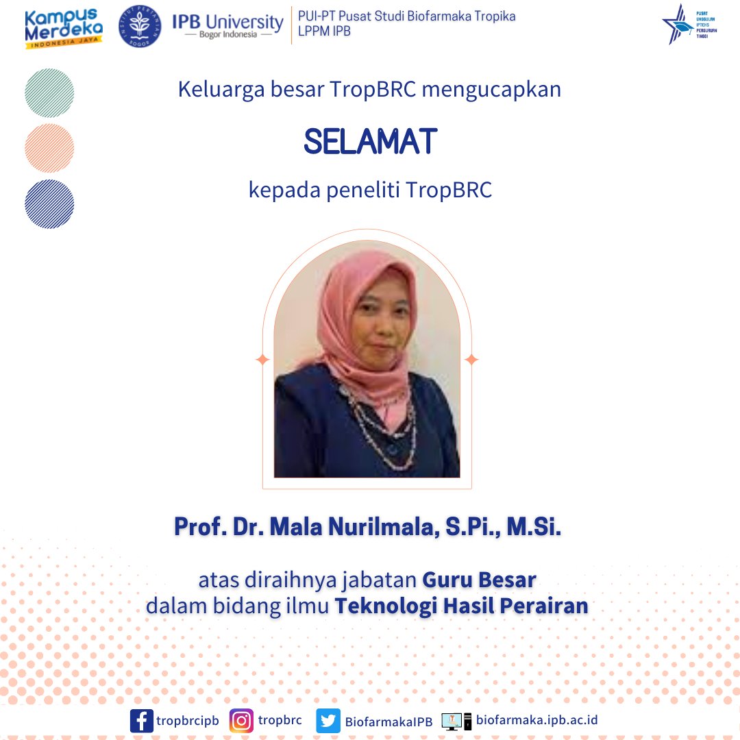tropbrc's tweet photo. #Congratulations
#IPBUniversity
#TropBRCIPB
#ipbbogor
#tropbrc
#penelititropbrc https://t.co/11Shexgvy9
