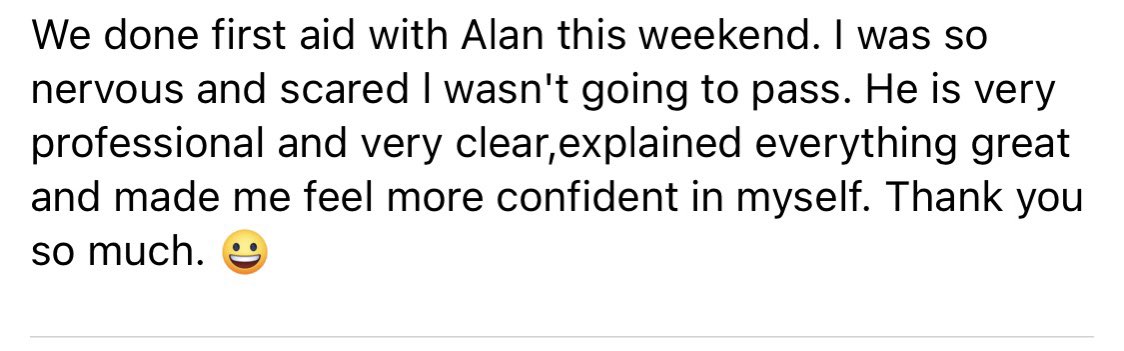 Some reviews from this months courses