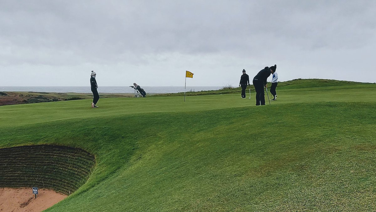 Awesome shadowing @paulwilliamsgol last week seeing the Welsh National Girls Squad in action @HarrietLockley @gracie_golf @issy_hopkins @atwell_jess Emily James. They played some awesome golf against the tour pros @Royal_Porthcawl @wales_golf #girlswhogolf #betterneverstops