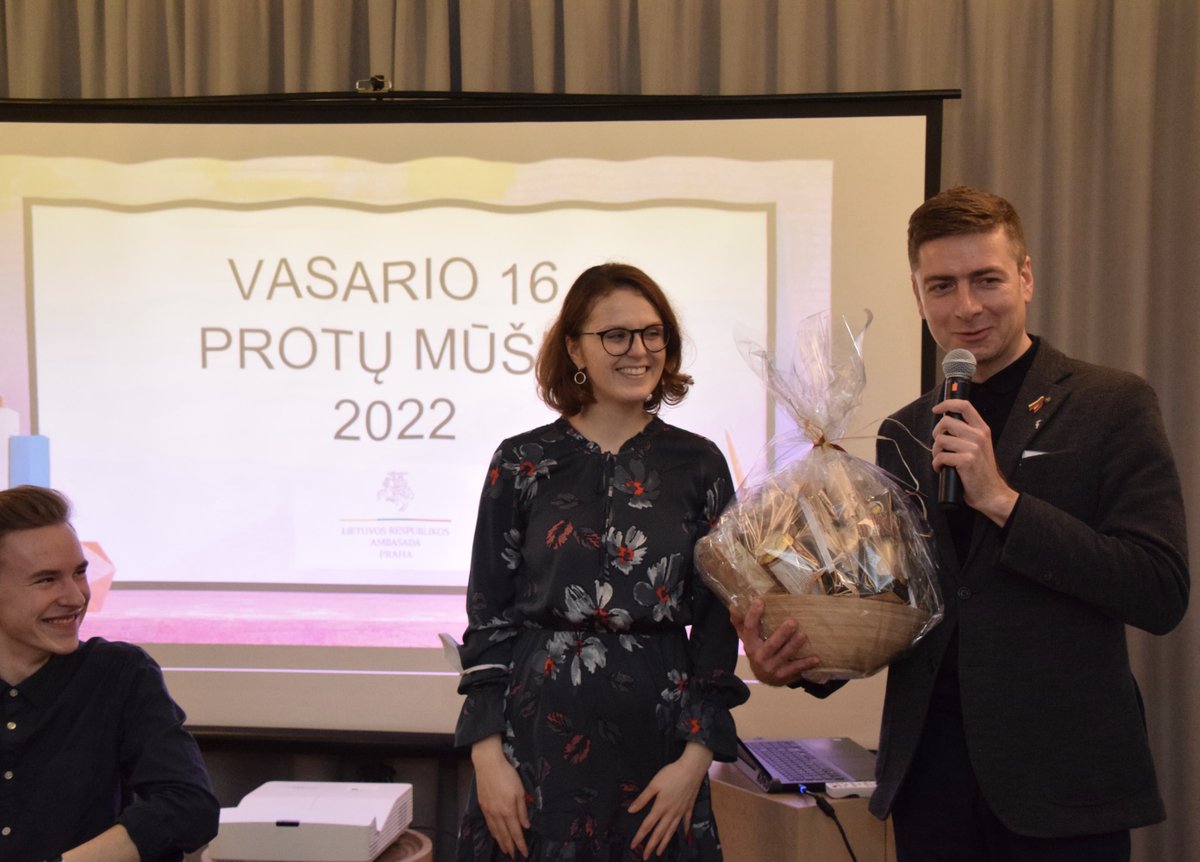 ltembassycz's tweet photo. 🇨🇿 being a popular destination for 🇱🇹students &amp; stalwart of Lithuanian language studies abroad, the Embassy has invited the brightest minds from Prague and Brno for an Independence Day Quiz.The Prize: hamper of Lithuanian products sold in 🇨🇿
#BuyLithuanianProduct #GlobalLithuania https://t.co/ilo90qf5tN