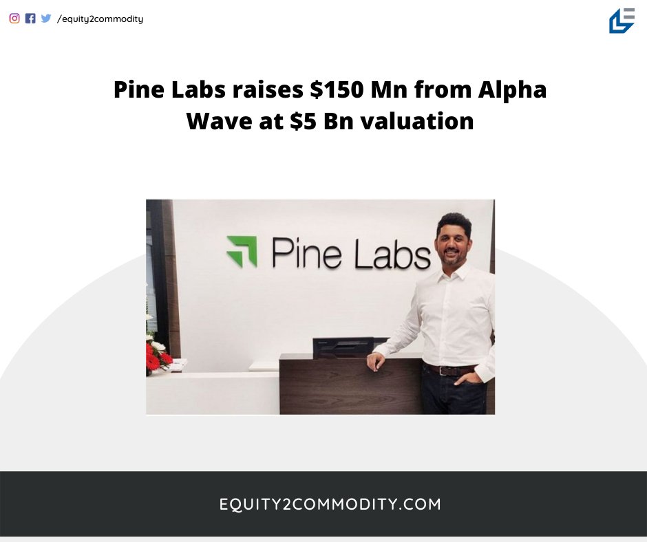 equity2comodity's tweet image. PineLabs will become the 3rd most privately valued fintech firm in India. After Razorpay and PhonePe in terms of valuation.

#Pinelab #Razorpay #Phonepe #Paytm 
#Fintech #startup #funding #business 
#startup #business #equity2commodity