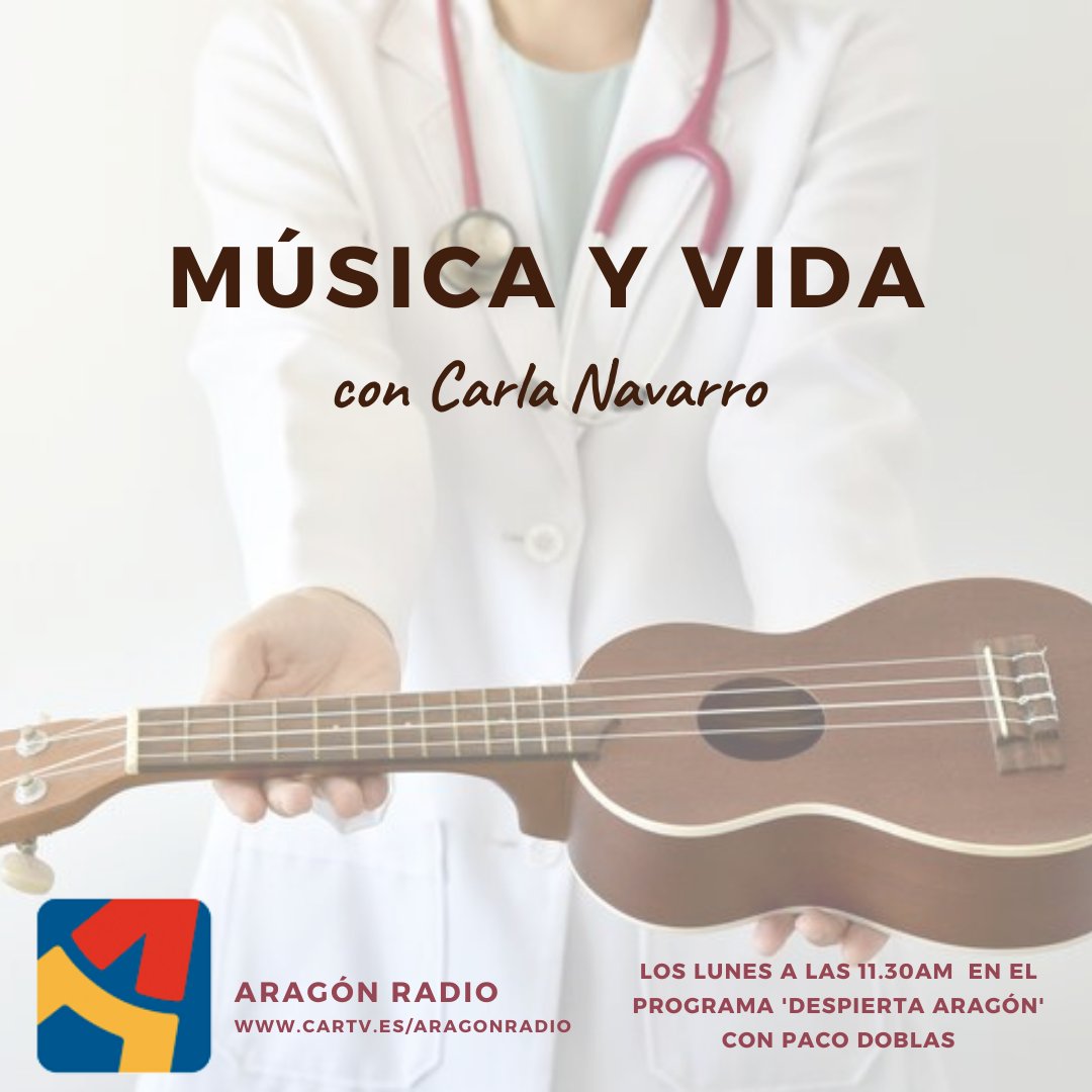 Este próximo lunes 21 de febrero en #MúsicayVida de @despiertaaragon hablaremos sobre el plan de pseudoterapias del <a href="/sanidadgob/">Ministerio de Sanidad</a> y #musicoterapia de la mano del Dr. Joan Alors, médico especialista en medicina nuclear. A las 11.30am en el 94.9 FM de  👇cartv.es/aragonradio/di…