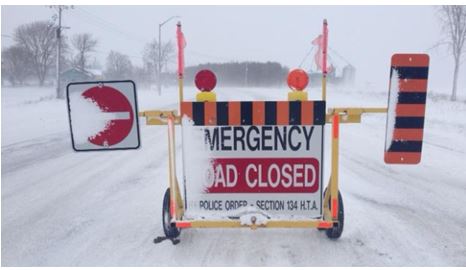 OPP_COMM_WR's tweet photo. ROAD CLOSURE: #BruceCounty Rd 86 is closed between #Lucknow and #PointClark due to weather. ^nk https://t.co/kR4ENO2QQs