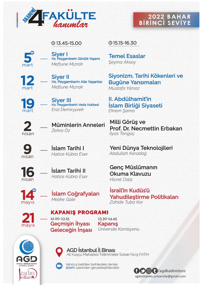 agdkadiniuc's tweet photo. 📣2021-22 Akademi 4 Fakülte Birinci ve İkinci seviye eğitimleri online kayıt için: https://t.co/elBN4DUe3l https://t.co/yB6LSC02iQ