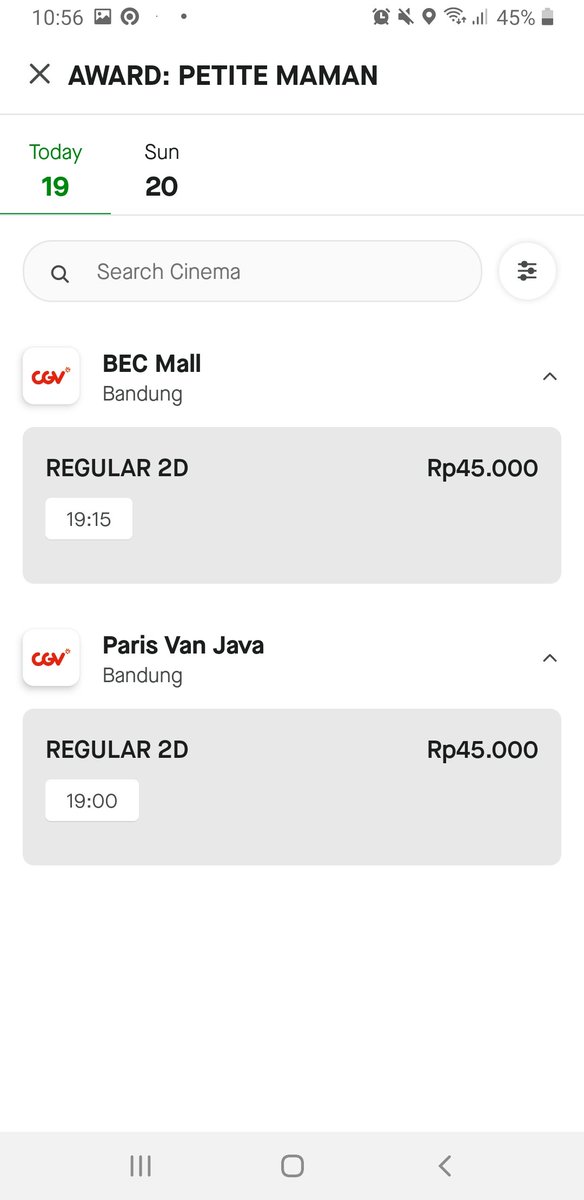 MisbarDotID's tweet photo. Saat ini, PETITE MAMAN masih available di bioskop-bioskop CGV berikut ya, kawan-kawan.

Yuk malem Minggu ini habiskan waktu dengan #NontonSamaMama sambil mengharu biru bersama 🌸 https://t.co/mIoSjF0pg0