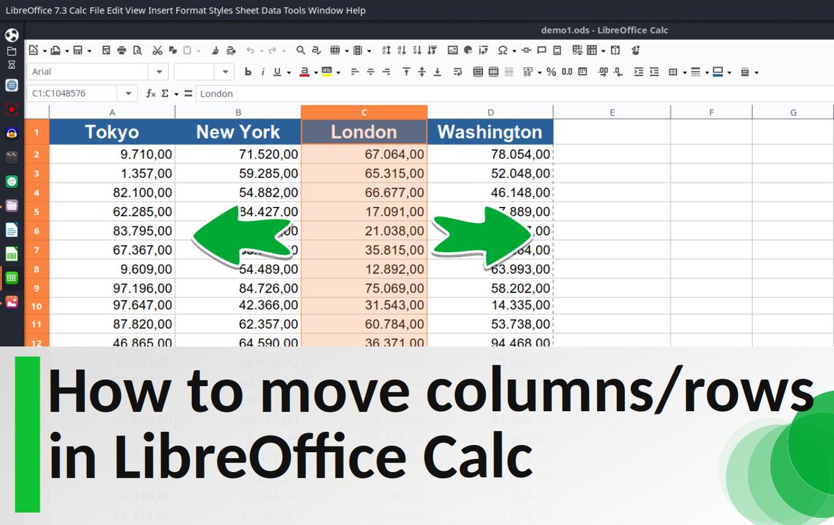 LibreofficeS's tweet image. When you have a report and need to movesome columns and things are NOT working. And you ask yourself: what I am doing wrong?
See how to move columns/rows very easy:
youtu.be/hGXdWc1swWg
