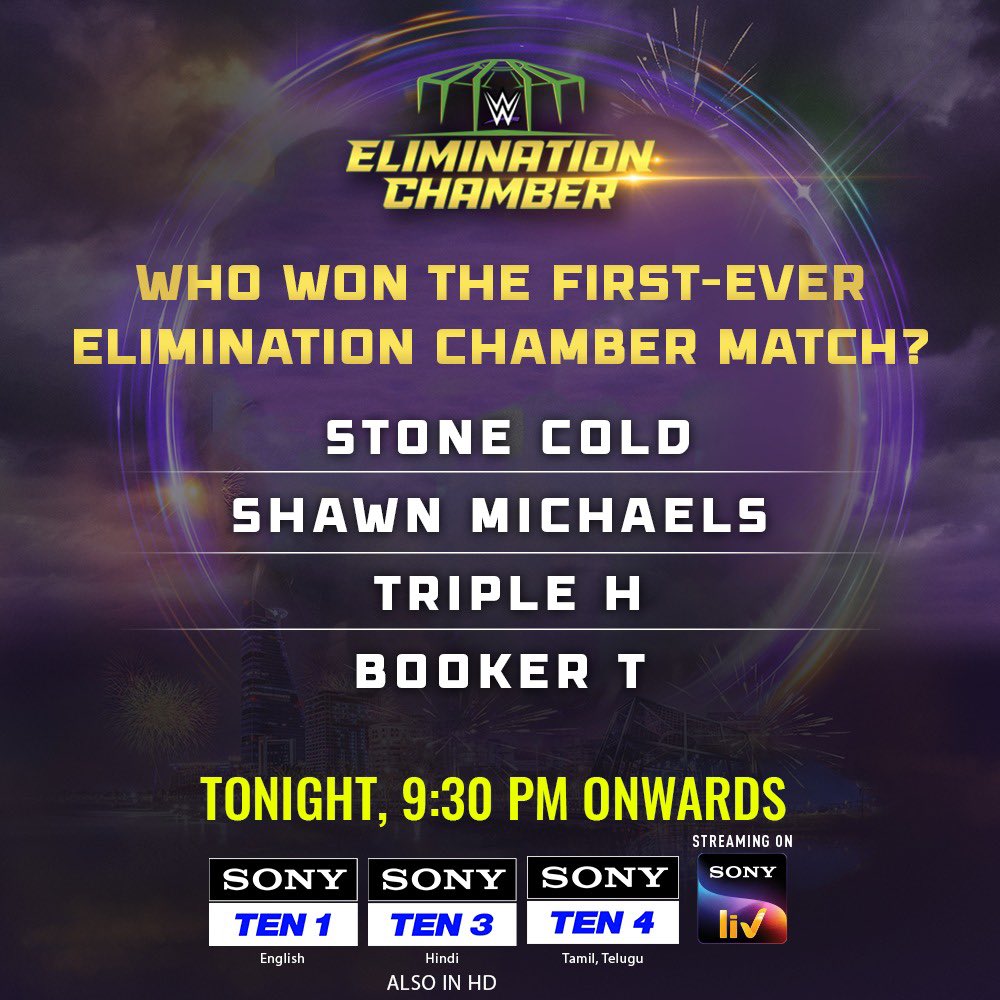 Can you tell which #WWE superstar has achieved this milestone? Post your answers in the comments section below 👇🏽 @WWEIndia #WWE #SirfSonyPeDikhega #WWEChamber #WWEIndia