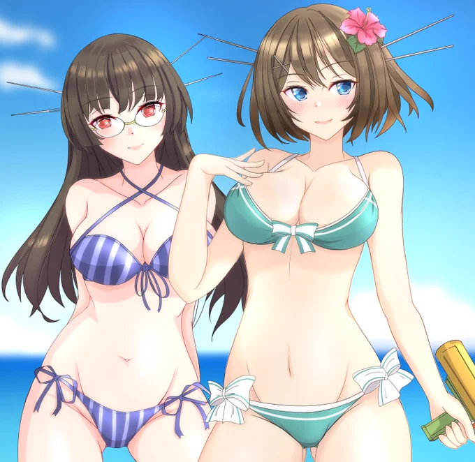 第二弾 再掲
どっちと遊ぶ?
 #くそ寒いので水着絵を貼る 