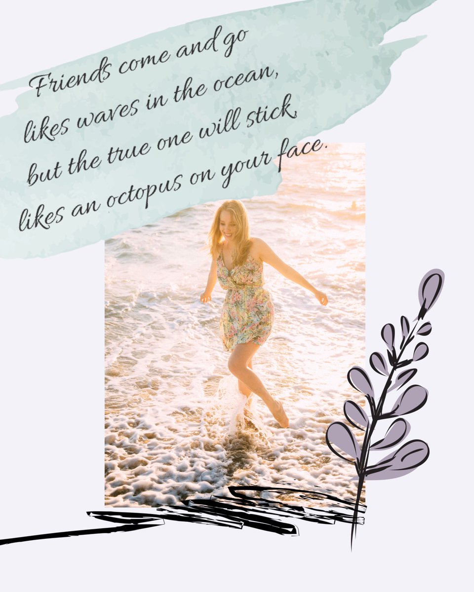 hello_aline20's tweet photo. The true friend will stick you like an octopus 🐙 
#truefriend #motivationalquote https://t.co/dVRL05sx2Y