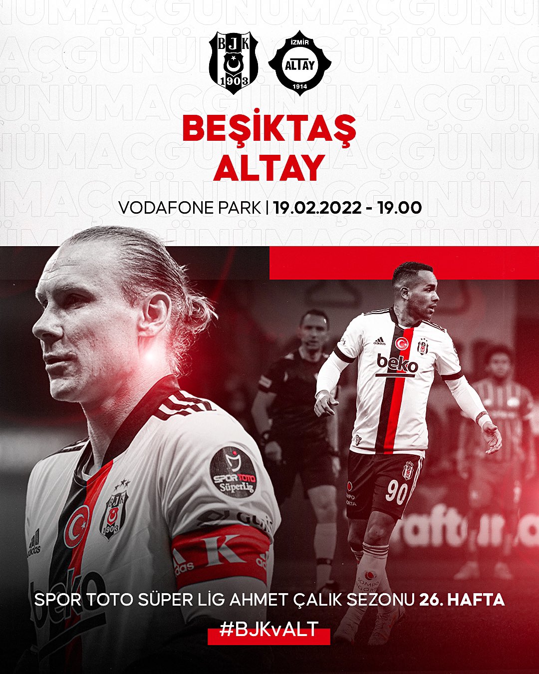 Beşiktaş'ın Altay Maçı İçin Hazırladığı Görsel