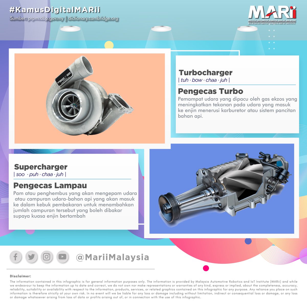 MARiiMalaysia's tweet photo. Menarik kan #KamusDigitalMARii minggu ini? Apa lagi, kongsikan dengan yang lain!
#kamus #turbocharger #supercharger #automotive #MARii #MARiiDigital #kamusmelayu #dbp #carcomponents #pengecasturbo #pengecaslampau https://t.co/4ORnoPHI08
