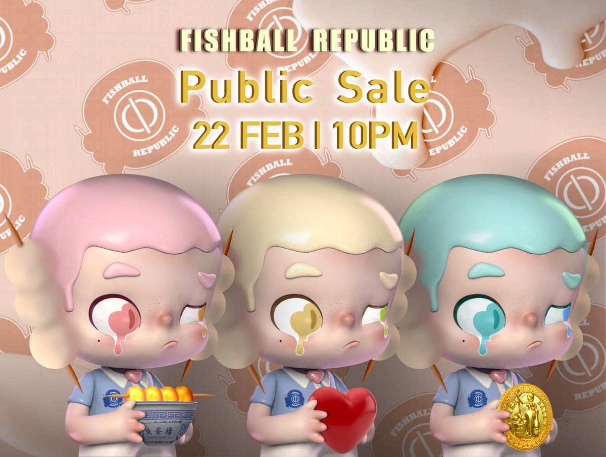 FishballRep's tweet image. 21 FEB 8PM (GMT+8)
1st WHITELIST 24Hrs
Mint 2 Get 1 Free
Mint 5 Get 3 Free

21 FEB 10PM (GMT+8)
2nd WHITLIST 22Hrs
Mint 1 Get 0.2 SOL Free
Mint 2 Get 0.75 SOL Free
Mint 3 Get 1.4 SOL Free
Mint 5 Get 2.8 SOL Free

22 FEB 10PM (GMT+8)
PUBLIC SALES
Mint Price: 1.25 SOL