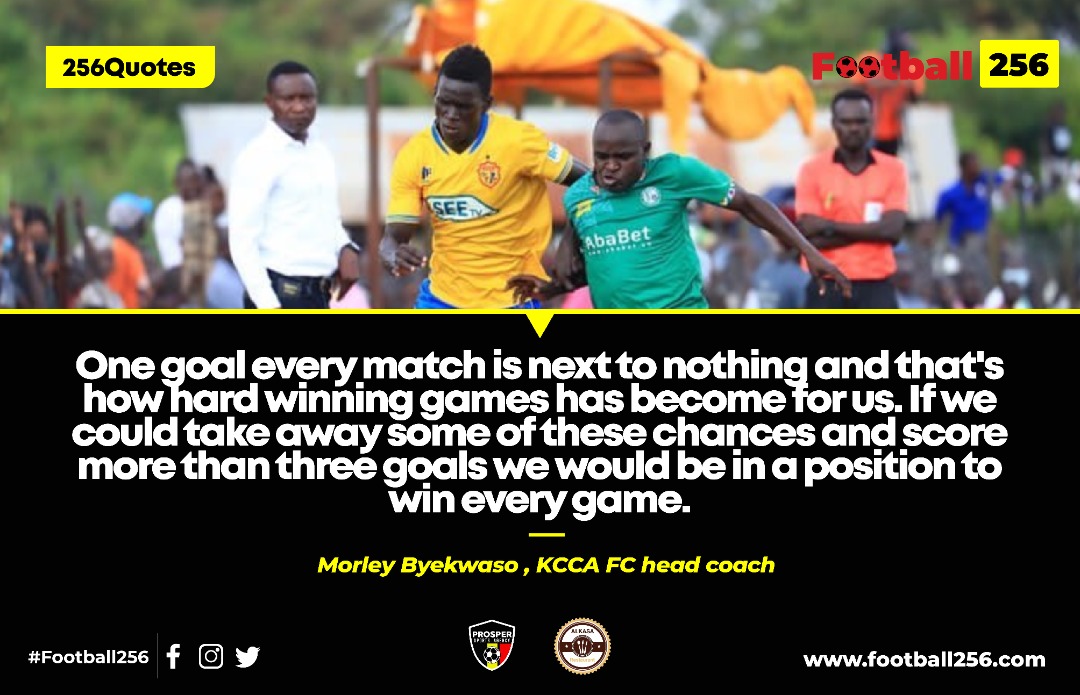 PulseSportsUGA's tweet photo. #Football256 Update

@KCCAFC's low goal rate is a concern for Byekwaso

#StarTimesUPL #256Quotes https://t.co/jZ2jOzhoMR