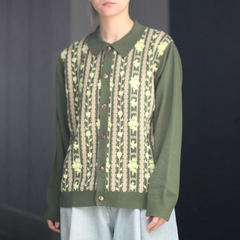 TTT MSW Flower Jacquard Knit Cardigan-