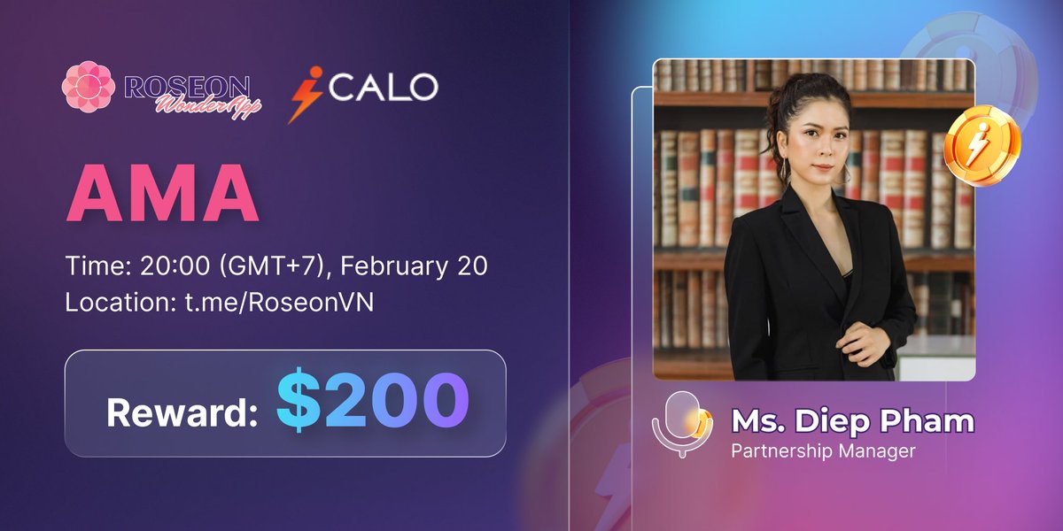 Let’s hear the wonders of @AppCalo - our #1 motivation to our #fitnessgoals this 2022.

📅: 20:00 (GMT+7), Feb 20
📍: t.me/RoseonVN

Attend the #AMA session in the Vietnamese community for a chance to win $200.

$CALO #BurnToEarn #blockchain #Fitness #Exercise