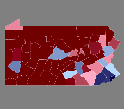 It's the 2040 Presidential election between Senators Jon Ossoff of Georgia and Josh Hawley of Missouri. 
These are the results in Pennsylvania. What's the margin? https://t.co/hMWFvvw6nU