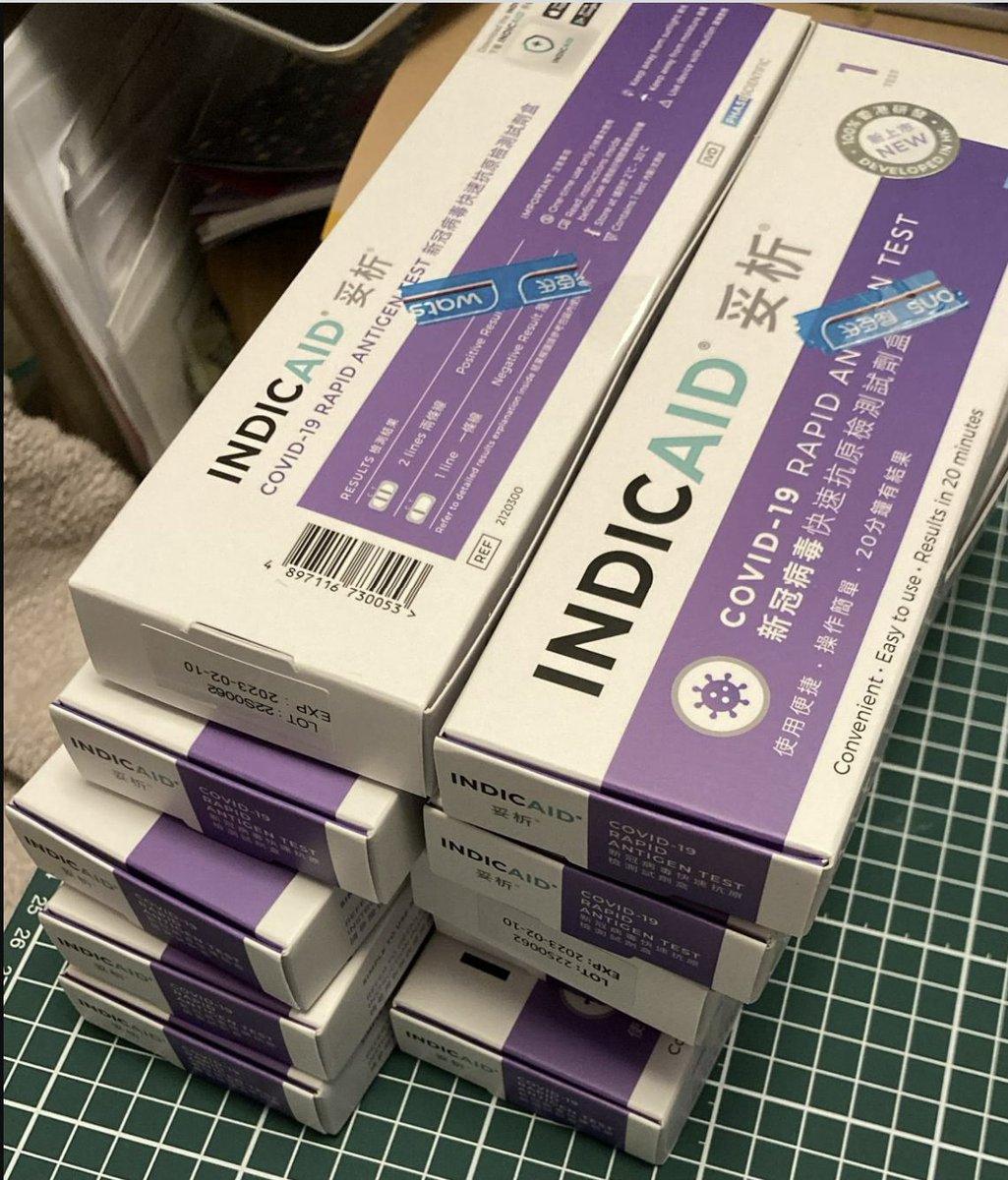tripperhead's tweet photo. Reports pharmacies are receiving new stock of RATs. 

This photo is from Watson's at Laguna City, Lam Tim. Limit of 5 per customer. https://t.co/kayz6PdrLw