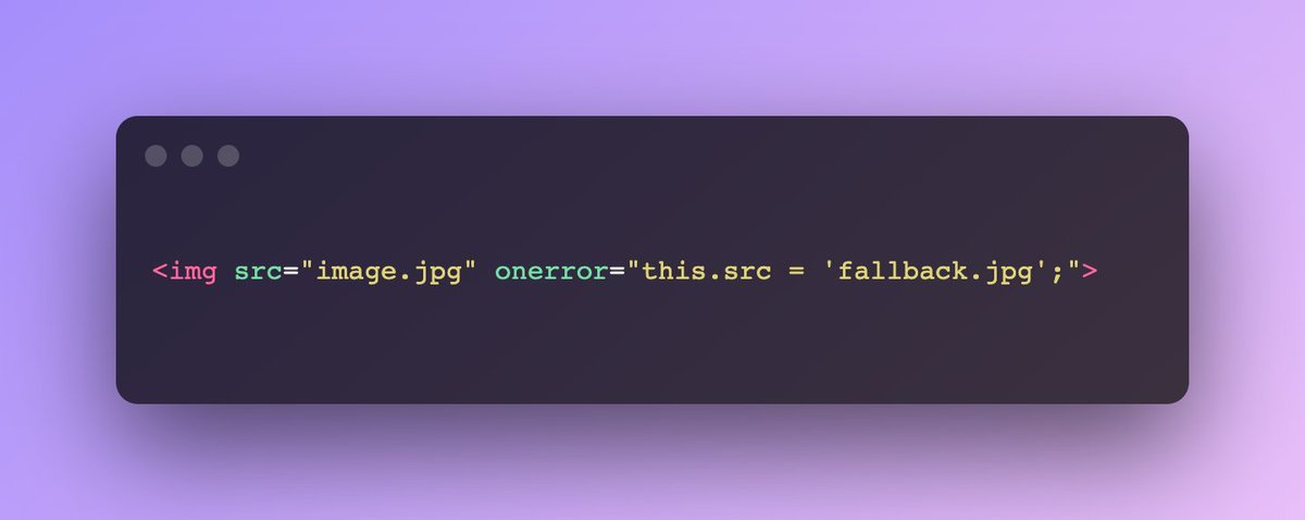 💡HTML Tip! You can specify a fallback image if the actual image is not found. 👇