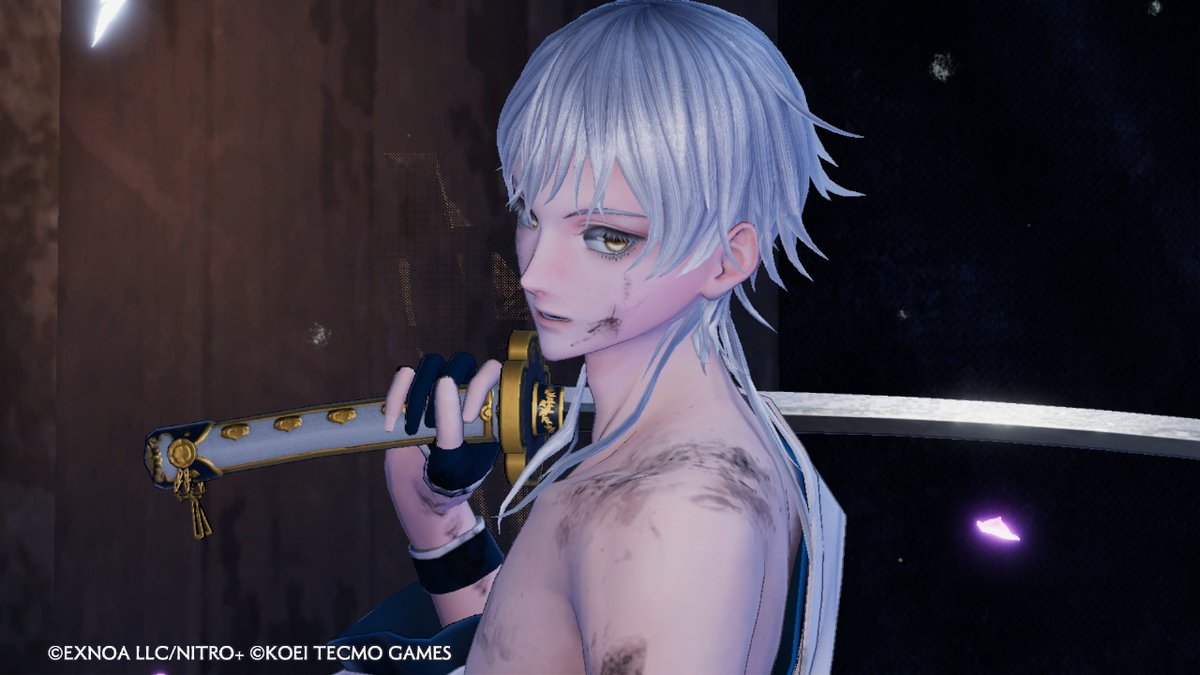 「#刀剣乱舞無双 
鶴さんの僧帽筋綺麗なの、見て…… 」|桐嶋ナユタのイラスト