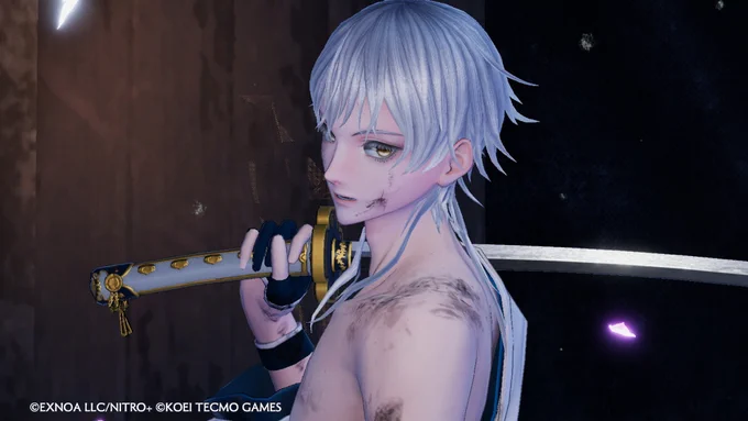 #刀剣乱舞無双 
鶴さんの僧帽筋綺麗なの、見て…… 