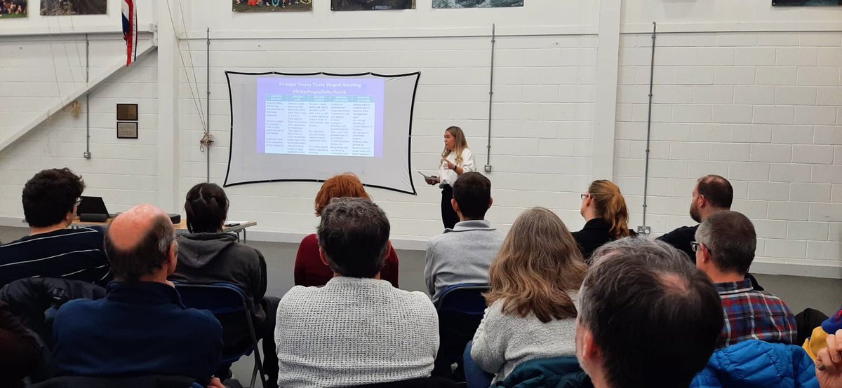 BethScouts's tweet photo. Great morning speaking at the Surrey Scouts Joining the Dots Conference, surrounding the youth perspective and youth shaped scouting ☺️ https://t.co/kanJVpe1ZQ