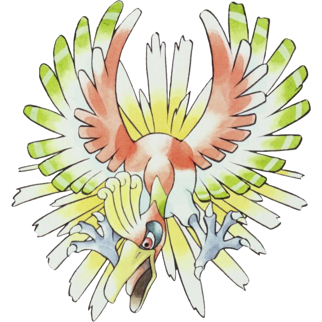Pokémon Gold and Silver Lugia and Ho-Oh Promotional Artwork by Ken