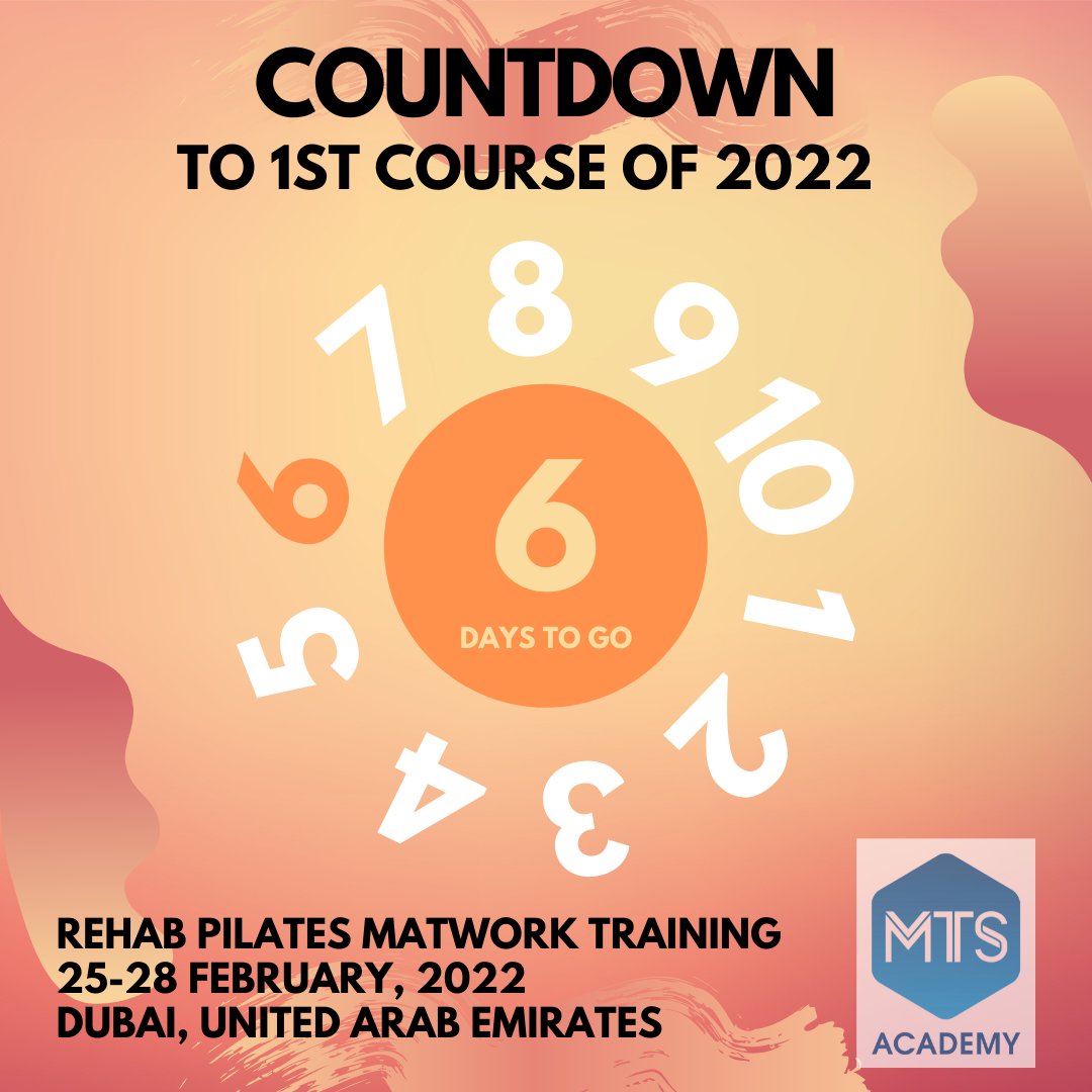 mts_dubai's tweet photo. So EXCITED to be welcoming 2022 with our 1st course of the year with Rehab Pilates Matwork Comprehensive Program from 25-28 February in Dubai. We look forward to certifying another batch of Rehab Pilates Instructors that is recognised by REPs UAE! https://t.co/0obNRa0wnh
