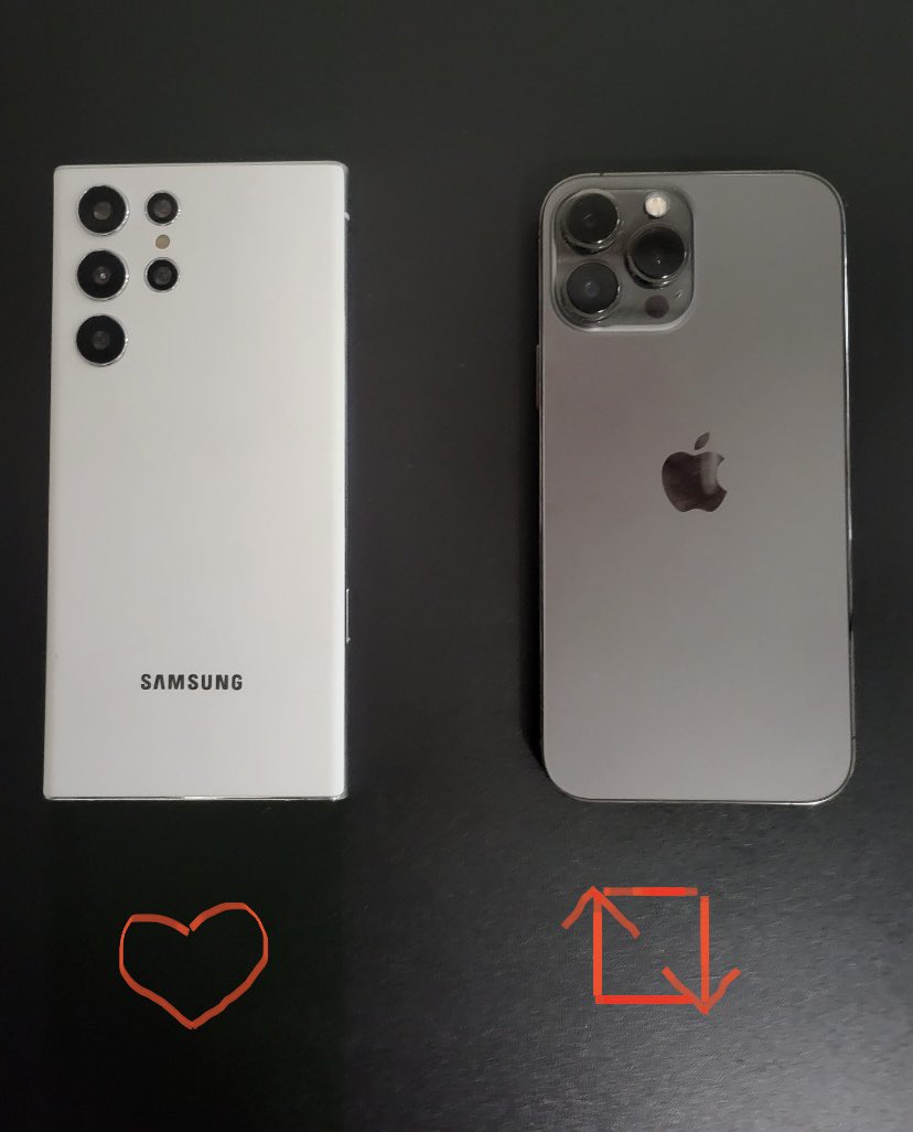 Techwaar's tweet image. Which one you will chose for flagship ❤️ for me :- Samsung s22ultra
#iPhone #samsuntravesti #Samsung