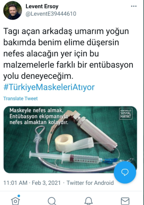 Sapık serisine devam edelim. 
Mesela bu canlı diyor ki!: Elime düşersen entübasyon tüpünü (farklı malzemeler ile!..) bir tarafına sokacağım.
Aramızda yaşıyor bu yaratık. Belki canımızı emanet ettiğimiz bir sağlık kuruluşunda görevli.