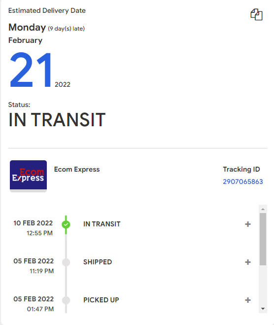 mtaram's tweet photo. @ShiprocketIndia @EcomExpress_Ofc This package has no update since last 8 days, no satisfactory reply from the support team, all they say is wait for 24 to 48 hours and evern after multiple escalations it is just stuck there, can someone help find where it is and get it delivered https://t.co/54d6B3a5UZ