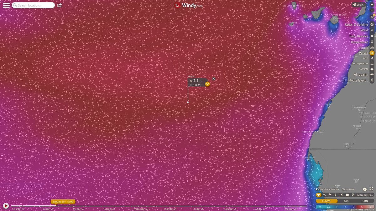 Big waves expected tonight and tomorrow 🌊🌊🌊🚣‍♀️🌊🌊🌊

The current wave high 🔗 windy.com/-Waves-waves?w…

Stay safe @SeaChangeSport

🗺️ by <a href="/Windycom/">Windy.com</a>