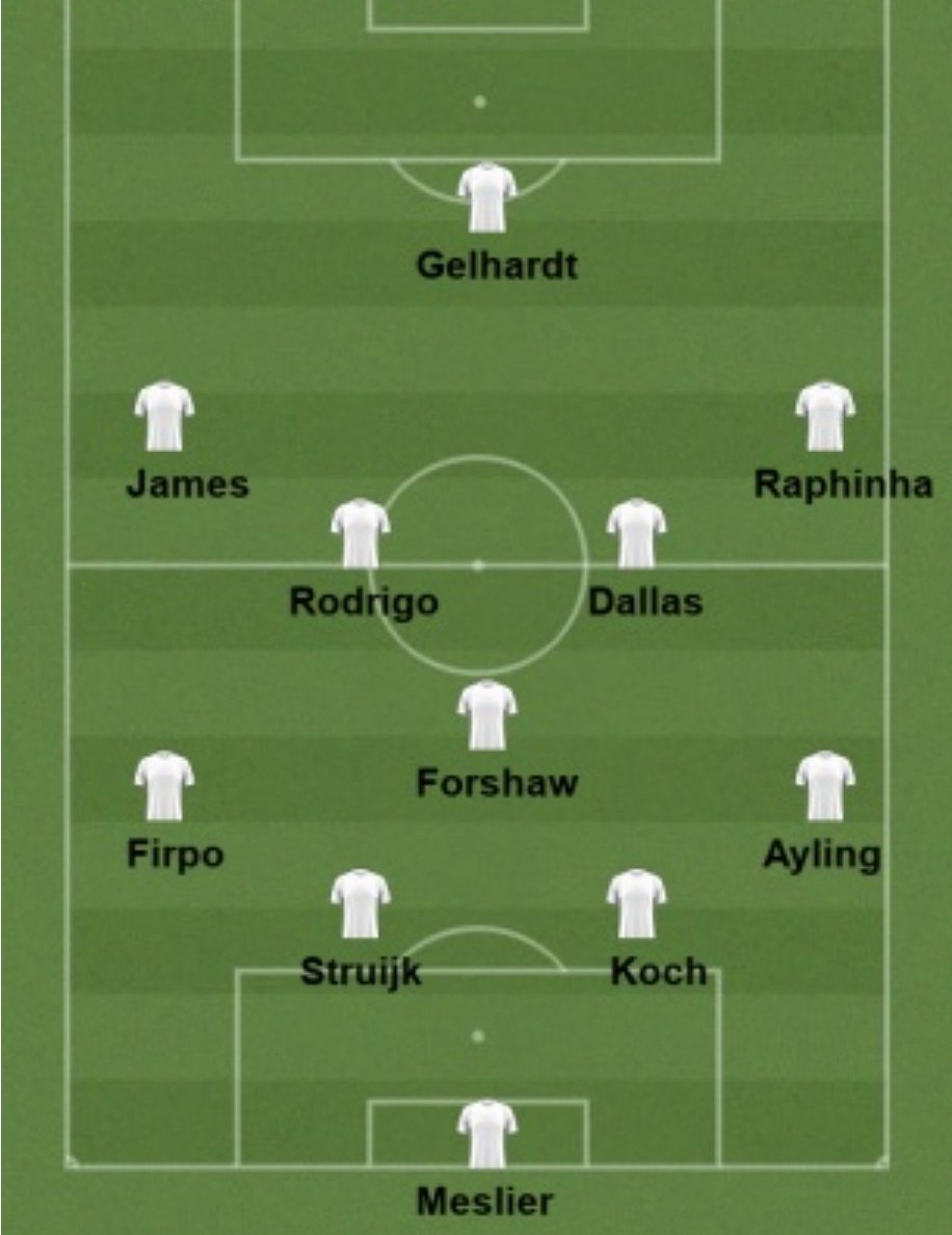Conor Mcgilligan My Xi For The Game Against The Dark Side Lufc T Co Inkfm77dih Twitter