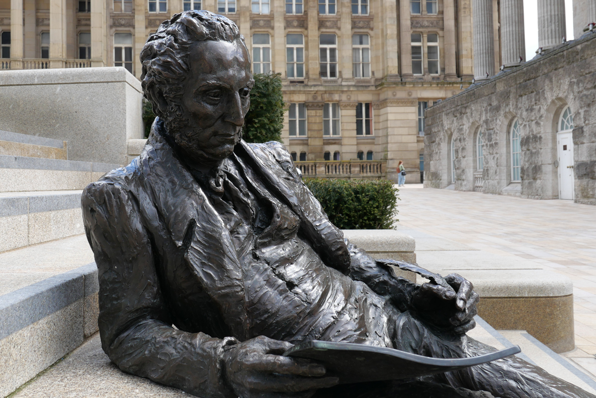 PositivelyBrum's tweet photo. Yes, we have a great walking tour today of #Birmingham city centre from @LibraryofBham at 13:30. Book here: https://t.co/ipRfly6pgt Don't just sit around like Thomas Attwood, come and have some #FuninBrum ! @westsidebid @andy4wm @BrumLordMayor @No1ColmoreSQ @ColmoreBID https://t.co/aLlfqaAsXo