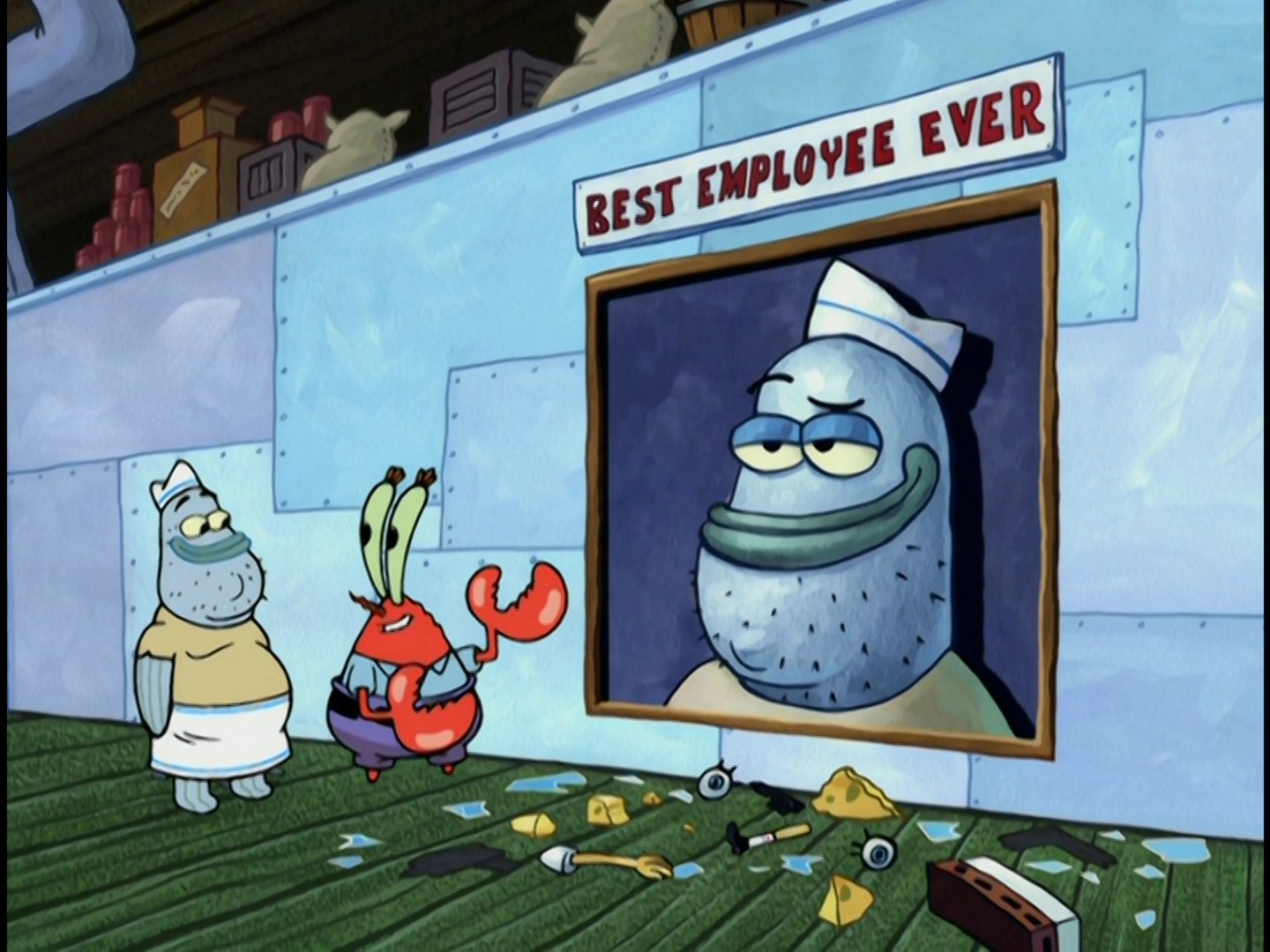 Spongebob Employee Of The Month Wall