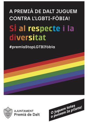 ajpremiadedalt's tweet image. Avui dissabte 19 de febrer, tornem a dir 'NO' a la LGTBIfòbia en el futbol, a #premiàdedalt i a tot arreu. La diferència i la diversitat enriqueixen i transformen la societat,  #drets #llibertats #prouLGTBifòbia #esportsegur