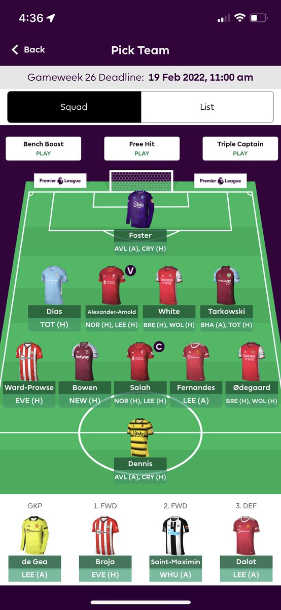 Dizzy_T_Maestro's tweet photo. @FPLSteve Triple C or bench boost? https://t.co/ZwhuLqrgFU