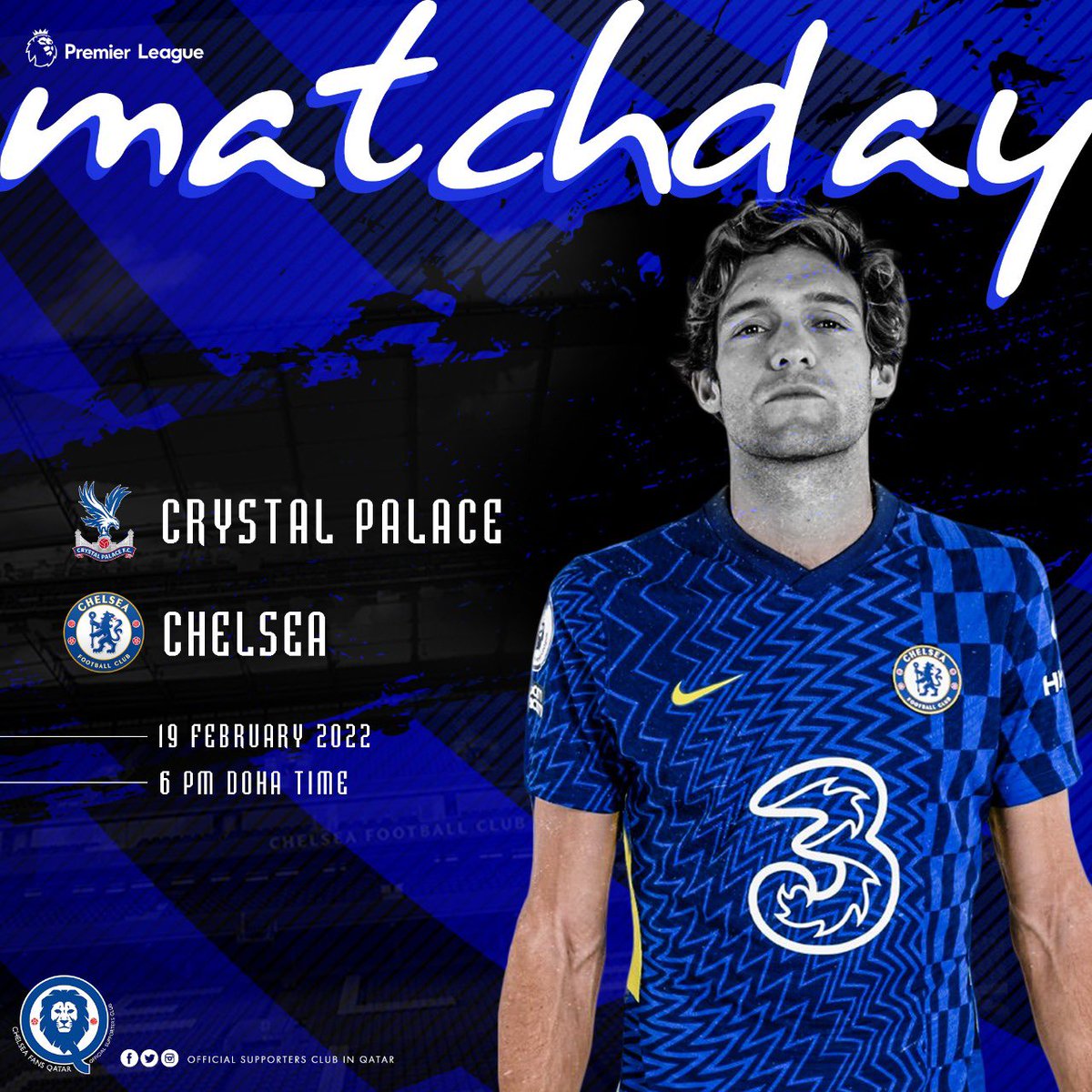 We’re back in the Premier League game! 
Crystal Palace vs Chelsea 
KTBFFH 💜

#chelsea #cfc #chelseafc #chelseafansqatar #cfq #chelseafans #premierleague #epl #matchday #chelseasupportersclub #crystalpalace