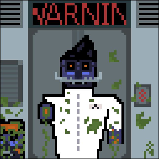 GodOfPotato's tweet photo. Я кстати продолжаю спонтанно рисовать и вот это первое, что я нарисовал полностью из головы, чем кайнд-оф горжусь. Даже лор свой продумал и вот это всё. Милипиздрик 64х64. https://t.co/97DMQ2vv3s