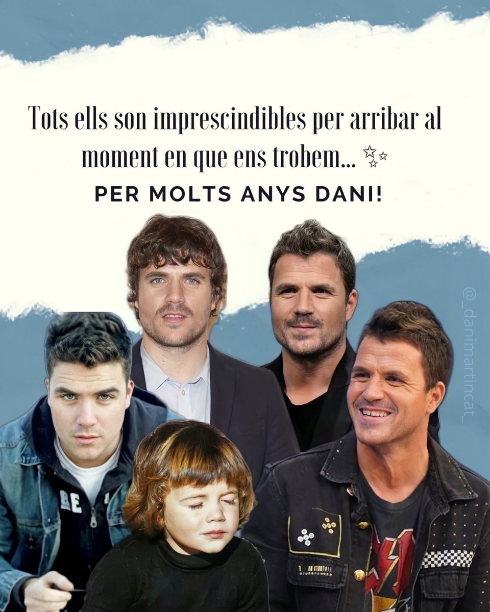 _danimartincat_'s tweet photo. Per molts anys @_danielmartin_! ✨
Feliz día, felices treinta y quince años y feliz VIDA. Por muchos años más haciendo lo que te dé la gana, y te salga del ❤️. 

El pequeño que se fue ya no, no vuelve, pero la vida puede ser mucho mejor! Un abrazo! 🥰

#FelicidadesDaniMartín https://t.co/0FV8ttjIWS