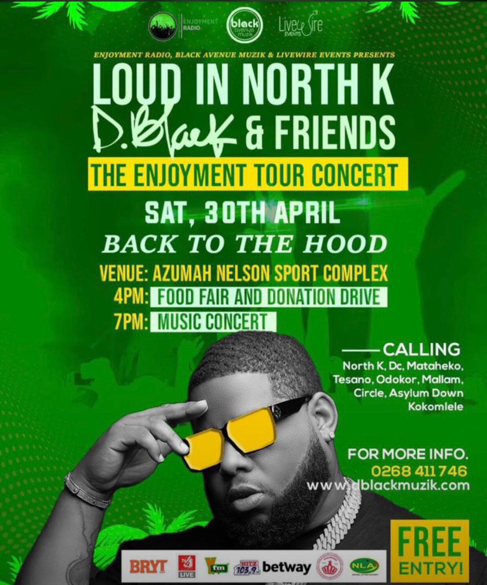 BamNation6's tweet photo. Save the date 30th April @DBLACKGH #BackToTheHood....#DblackIsBack...Giving Back to society !!! https://t.co/Nt51mnhoTR