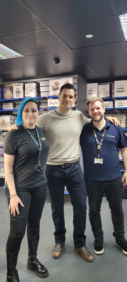 updatesofHC's tweet photo. 💫 New Henry Cavill at Warhammer World store yesterday ❤️ https://t.co/4H4WiYHl3g