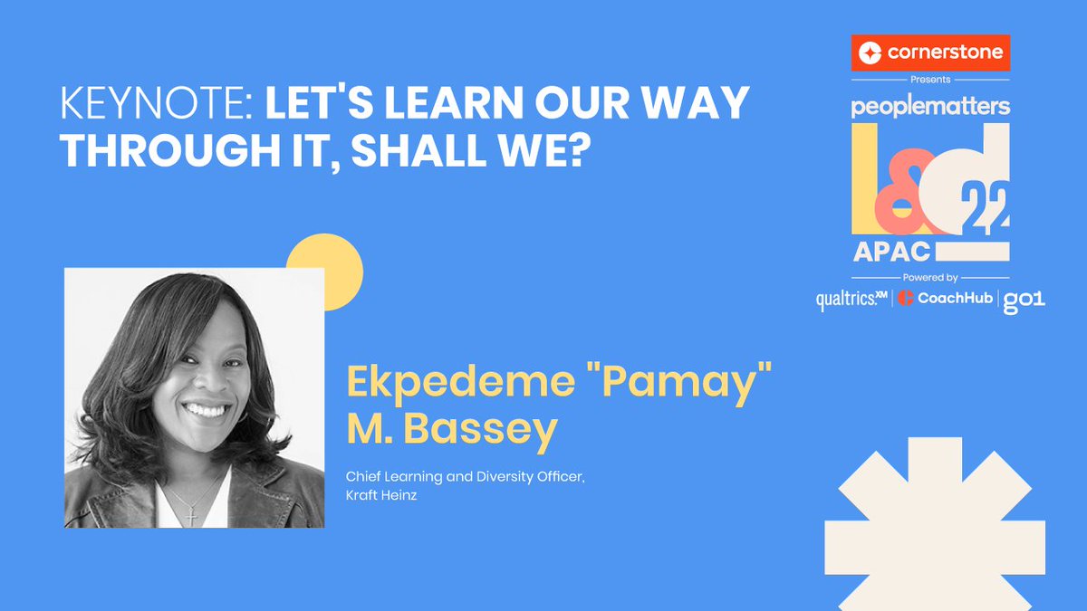 PeopleMatters2's tweet photo. Learn from @my52wow, Chief Learning &amp; Diversity Officer, @KraftHeinzCo as she shares lessons on transforming her personal &amp; organisational learning culture and how these lessons can help us grow as leaders in an evolving world.

Register now- https://t.co/0bRbDK5UJN

#PMLnDAPAC https://t.co/7JBSeeJwOi