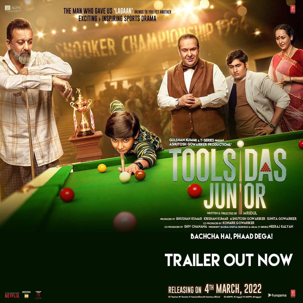 SANJAY DUTT - RAJIV KAPOOR: 'TOOLSIDAS JUNIOR' TRAILER... Trailer of #ToolsidasJunior - a sports drama starring #SanjayDutt, #RajivKapoor and #VarunBuddhadev - is out now... Directed by #Mridul... 4 March 2022 release... #ToolsidasJuniorTrailer: bit.ly/ToolsidasJunio…