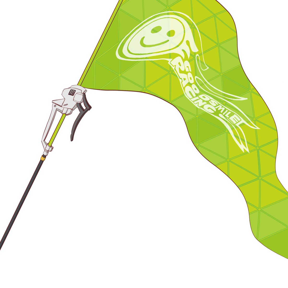 レーシングミク 2022 旗 初音ミク コスプレ道具 旗 旗+旗竿+