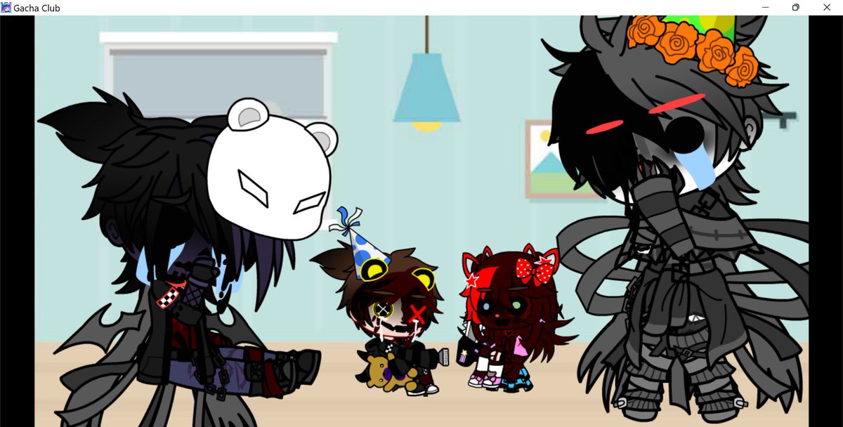imdeaviera's tweet photo. Me = Guys we have a problem 
CC and Elizabeth are doing staring contest like 2 hours AND THEY ARE STILL-

CC = STFU I'm trying to win.
Elizabeth = No! I'm going to win!
Micheal &amp; Ennard = *Crying Oil*

*Mrs. Afton that had just appears*
Mrs. Afton = My children! I'm-

#GachaClub https://t.co/Z0S4nrVrhQ